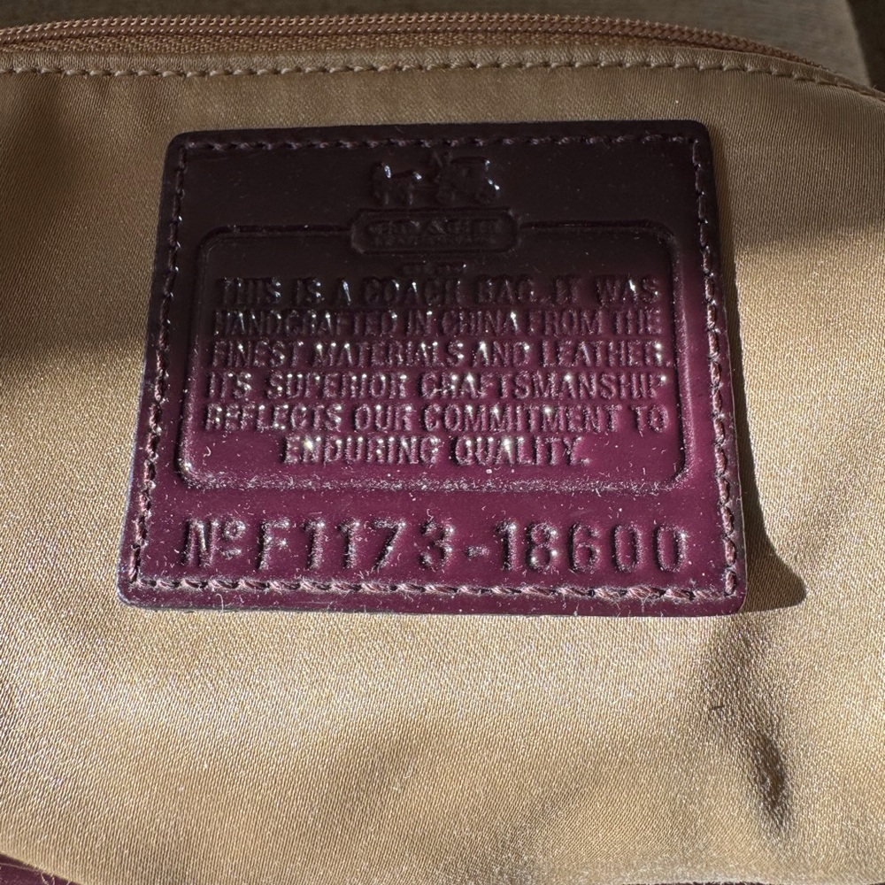 Coach  Plum Patent Leather Satchel - Picture 7 of 8
